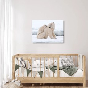 Tablou pe sticlă - Urs polar (70x50 cm)