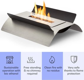 Klarstein Phantasma Graca, șemineu cu etanol, fără fum și fără miros