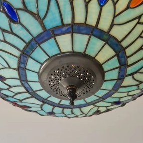 Endon 111897 - Plafonieră Tiffany DRAGONFLY 3xE27/10W/230V Ø 41 cm