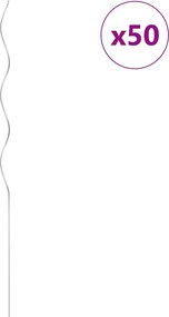 vidaXL Spirale pentru suport plante, 50 buc, 110 cm, oțel galvanizat