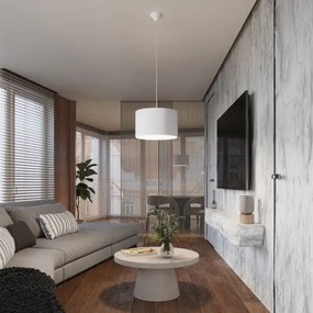 Lustră pe cablu Sollux SL.1404 NOVA 1xE27/15W/230V d. 40 cm alb