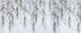 Tablou - Crenguțe de salcie fundal albastru (120x50 cm)