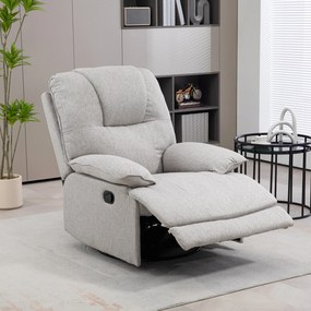 HOMCOM Scaun de relaxare, ajustabil, confortabil, 89x101x105 cm, Gri | Aosom Romania
