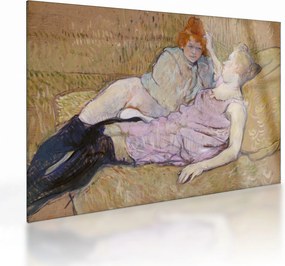 Tablou pe sticlă - Henri de Toulouse-Lautrec, The Sofa, reproducere (70x50 cm)