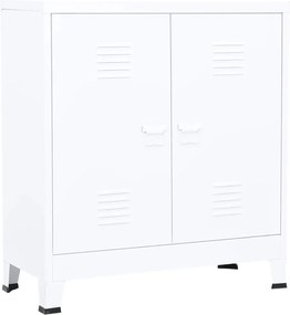 vidaXL Dulap industrial de depozitare, alb, 90x40x100 cm, oțel