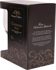 Pahar de șampanie din sticlă, transparent, formă flute, cu model în spirală gravat, 180 ml, 24 x 5 cm, „Joséphine”