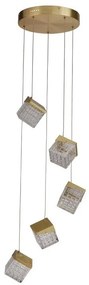 Lustra cu 5 pendule LED Cuboid