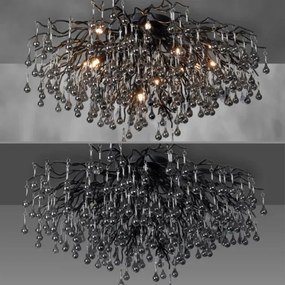 Paul Neuhaus 8092-18 - Lustra aplicată ICICLE, 14 x G9/40W/230V, Ø 100 cm, negru