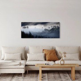 Tablou cu ceță deasupra pădurii (120x50 cm)