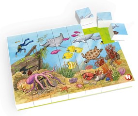 Puzzle Lumea subacvatica Hubelino (35 piese)