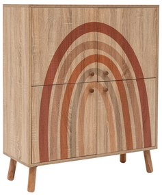 Mobilier pentru hol Maluxe Iris (Stejar sonoma + Piatră). 1089070
