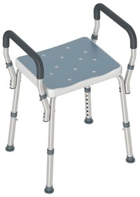 HOMCOM Scaun Reglabil de Duș cu Mânere, Multicolor | Aosom Romania