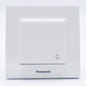 Priza cu capac Karre Plus Pansonic, ST, alba