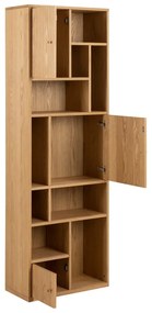 Bibliotecă în culoare naturală cu aspect de lemn de stejar 61x180 cm Rangoon – Actona