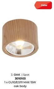 Spot lemn aplicat tavan OAK 12cm