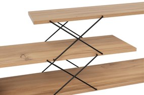 COMODA TV Zigzag, Alb - Gri - Galben - Stejar - Maro, 120 x 40 x 30 cm