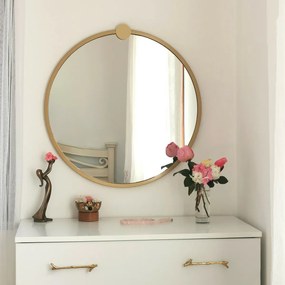 Oglindă Gold Metal Ayna 60 cm