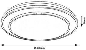 Rabalux 2130 - Plafonieră LED dimabilă LUPITA, 40W/230V, neagră, cu telecomandă