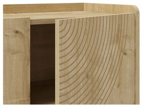 Comodă în culoare naturală cu aspect de lemn de stejar 140x80x40 cm Daira – Marckeric