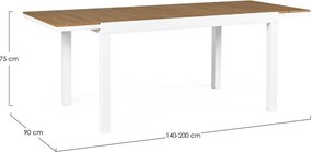 Masă de grădină din aluminiu 90x140 cm Elias – Bizzotto