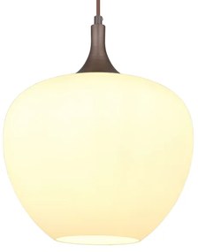 Lustră pe cablu MAXY 1xE27/60W/230V alb/maro Globo 15548H1C