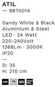 Lustra LED suspendata design modern ATIL D-35cm