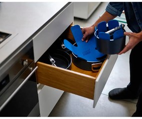 Oale cu capac/cu suprafață ceramică 3 buc. adecvate pentru plita cu inducție Space – Joseph Joseph