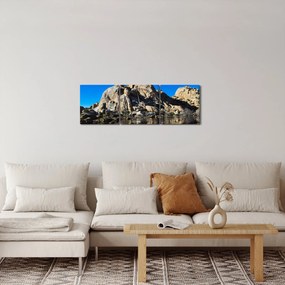 Tablou oglinzirea pietrelor (cu ceas) (90x30 cm)
