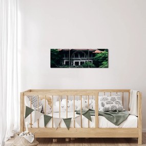 Tablou cu grădina japoneză națională (cu ceas) (90x30 cm)