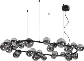 Ideal Lux - Abajur de schimb pentru candelabru/corp de iluminat/lampă PERLAGE Ø 15 cm fumuriu
