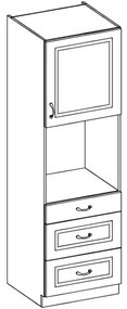 Dulap de bucătărie pentru alimente pentru cuptor Sheila 60 DPS 210 3S 1F (stejar artisan + alb). 1032474