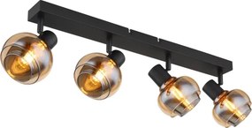 Globo 54309-4B - Corp de iluminat cu spoturi TOKKI 4xE14/40W/230V negru