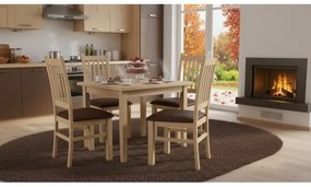 Scaun de sufragerie SIMON fag/maro închis