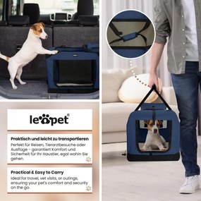 Leopet Cutie de transport pentru câini XL, 81,3 x 58 x 58 cm