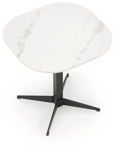 Masa de cafea Borna S marmura alba/negru L50 cm