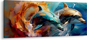 Tablou - Pictură de delfin (120x50 cm)