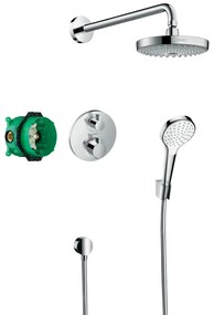 Set dus cu baterie termostatata si corp incastrat inclus crom Hansgrohe Croma Select S 27295000