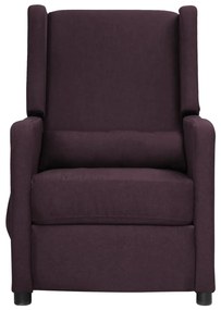 Fotoliu rabatabil de masaj cu ridicare, violet, material textil 1, Violet