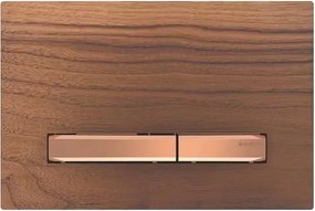 Clapeta de actionare Geberit Sigma50 nuc american/butoane rose gold