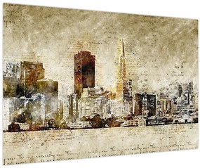 Tablou - Oraș artistic (90x60 cm)