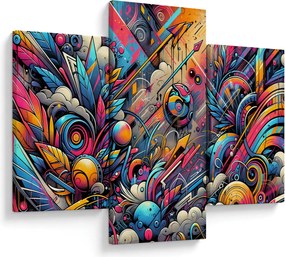Tablou - Graffiti multicolor (90x60 cm)