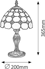 Brilagi - Lampă de masă Tiffany cu vitralii DORAN 1xE14/40W/230V