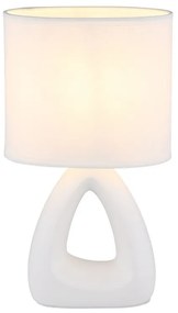 Lampa de masa ceramica alba TRIANGLE