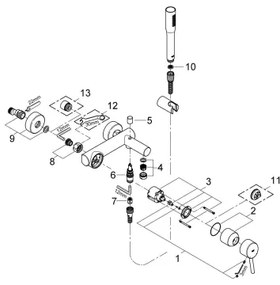 GROHE CONCETTO 32212001 - baterie pentru cadă, crom lucios