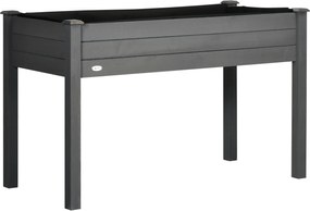 Outsunny Jardinieră pe picioare potager dim. 123L x 57l x 76H cm Inserții de irigare + pânză de drenaj Lemn masiv de brad | Aosom Romania