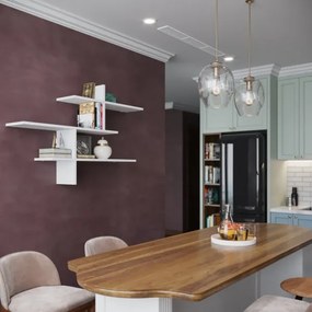 Etajeră de perete LEO 80,5x123 cm alb