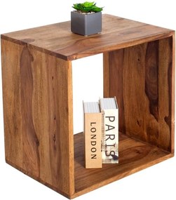 Set de 2 masute/ rafturi din lemn de trandafir Makassar II 45cm A-35862 VC