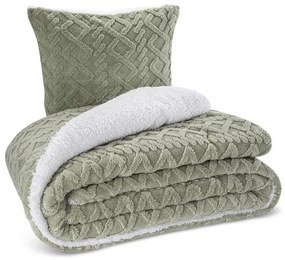 Set matlasat cu blăniță INVERNO verde