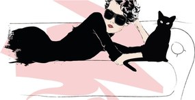 Tablou - Doamnă de modă (120x50 cm)