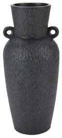 Vaza Obscure din portelan, negru, 13x30 cm